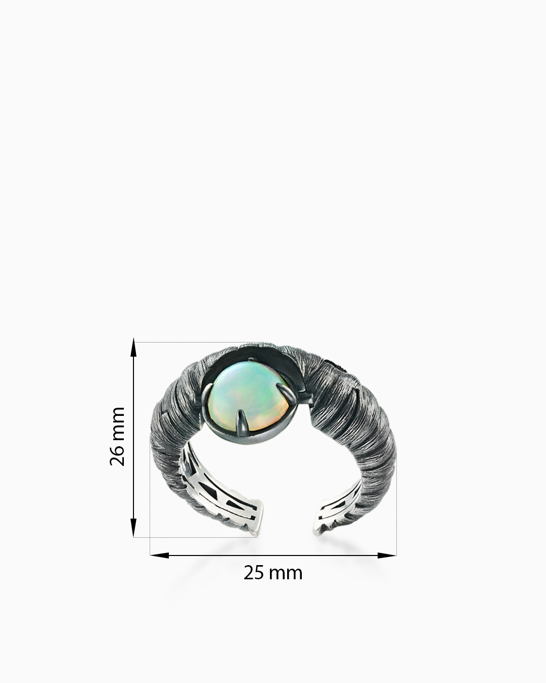 Кольцо из серебра с камнем опал | Ювелирные украшения Sarkissian - фото 8