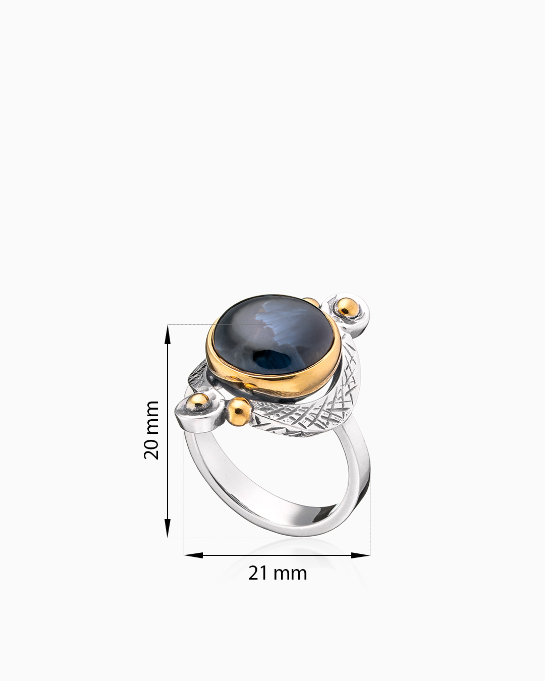 Кольцо из серебра с камнем питерсит | Ювелирные украшения Sarkissian - фото 22