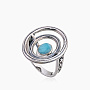Кольцо из серебра с камнем ларимар | Ювелирные украшения Sarkissian - фото 1