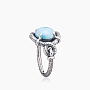 Кольцо из серебра с камнем ларимар | Ювелирные украшения Sarkissian - фото 3