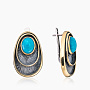 Серьги из серебра с камнем бирюза | Ювелирные украшения Sarkissian - фото 1