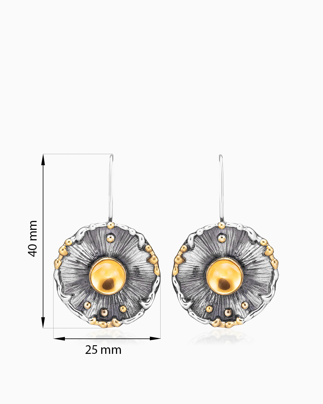 Серебряные серьги «Диск Солнца» | Ювелирные украшения Sarkissian - фото 10