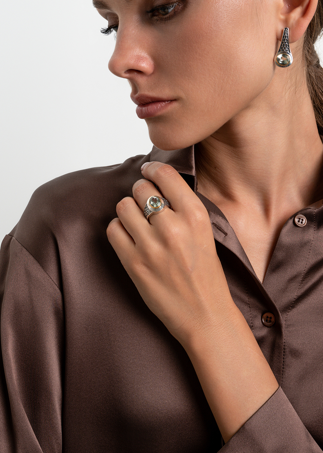 Серебряное кольцо «Мятные Соты» | Ювелирные украшения Sarkissian - фото 8