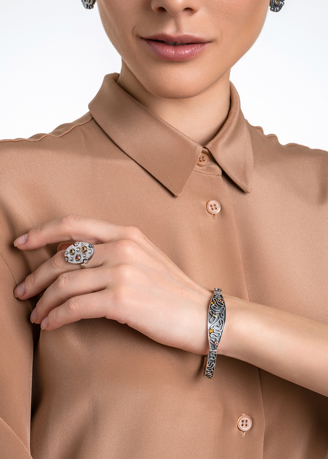 Браслет из серебра с камнем турмалин | Ювелирные украшения Sarkissian - фото 13