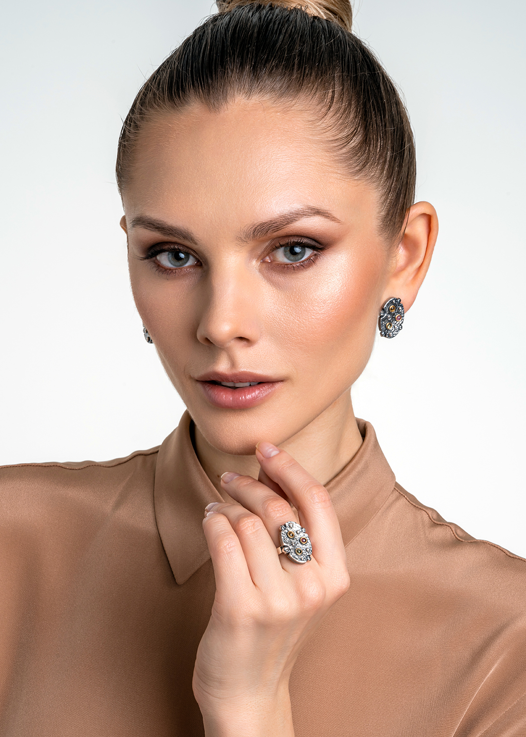 Серьги из серебра с камнем турмалин | Ювелирные украшения Sarkissian - фото 16