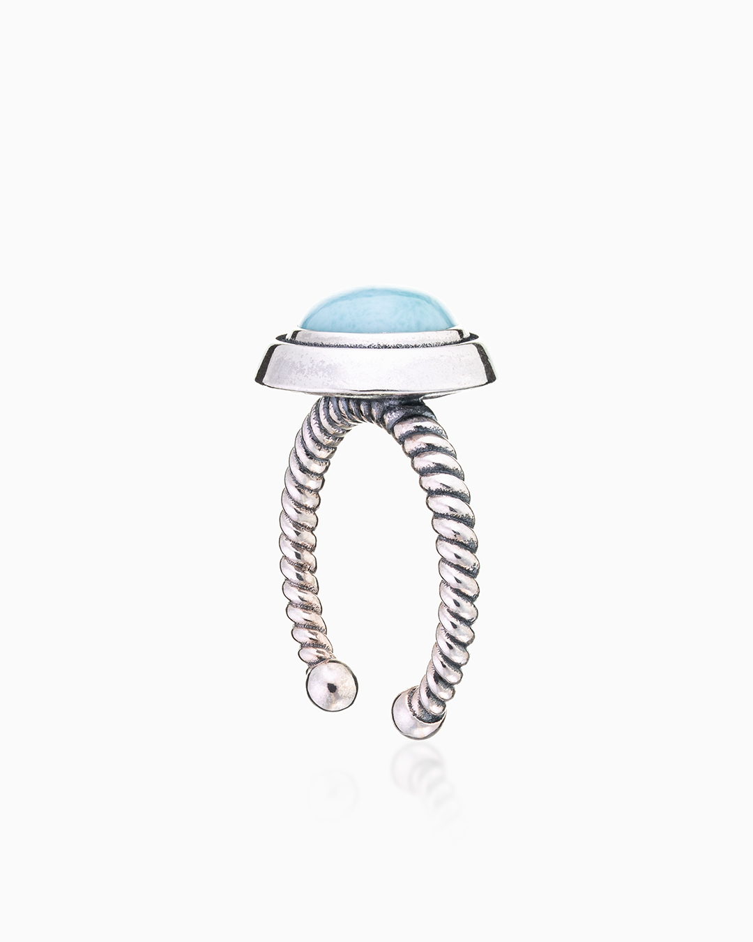 Кольцо из серебра с камнем ларимар | Ювелирные украшения Sarkissian - фото 19