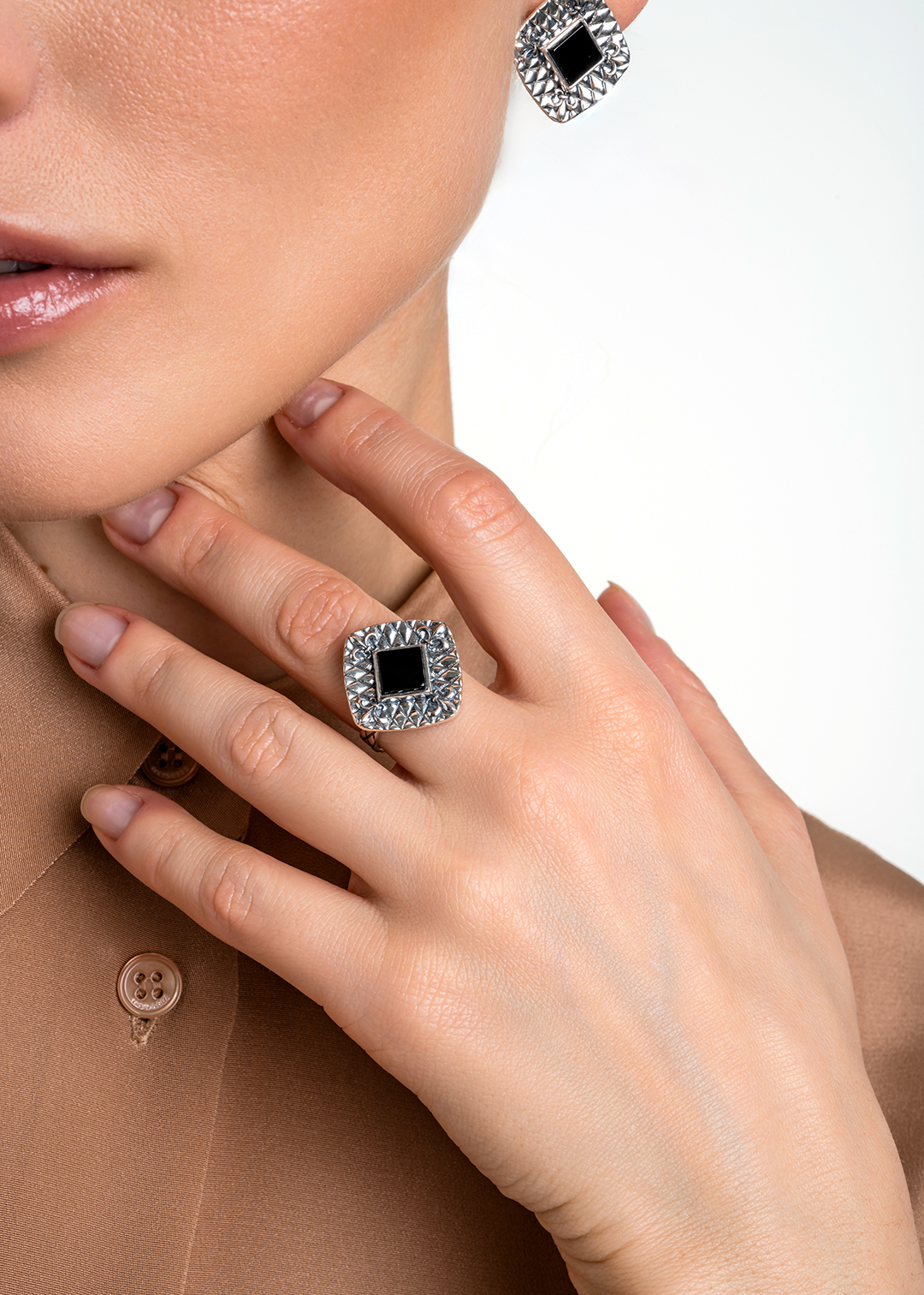 Кольцо из серебра с камнем оникс | Ювелирные украшения Sarkissian - фото 17