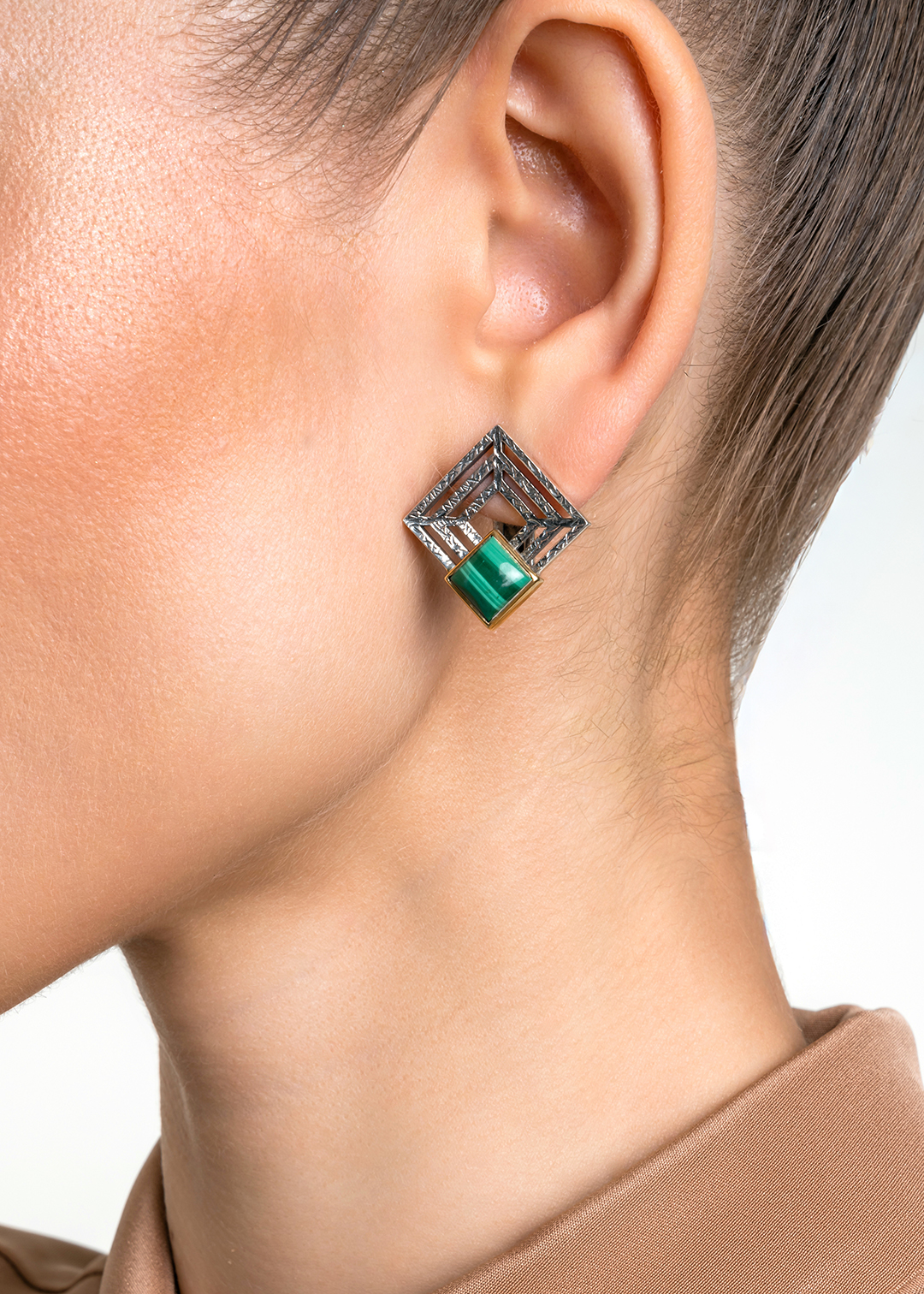 Серьги с малахитом из серебра | Ювелирные украшения Sarkissian - фото 13