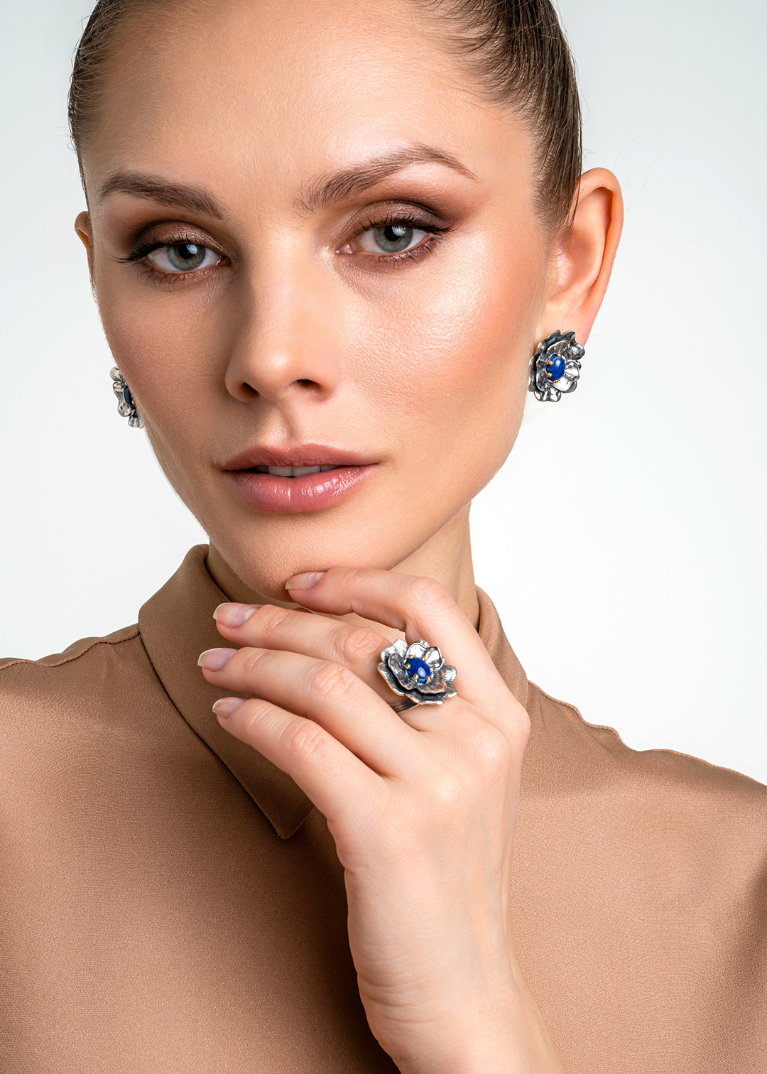 Серьги из серебра с камнем лазурит | Ювелирные украшения Sarkissian - фото 16