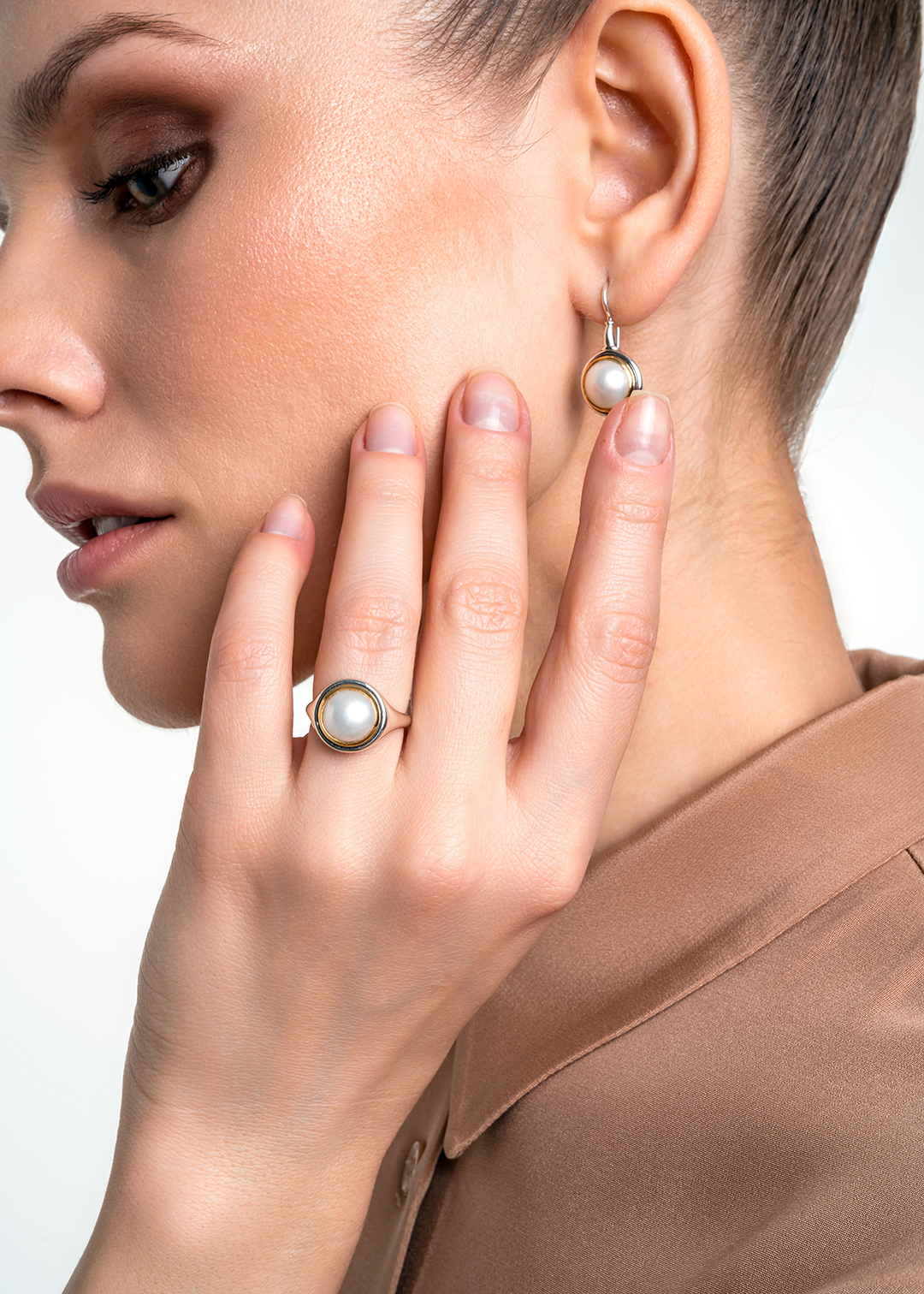 Кольцо из серебра с камнем жемчуг | Ювелирные украшения Sarkissian - фото 17