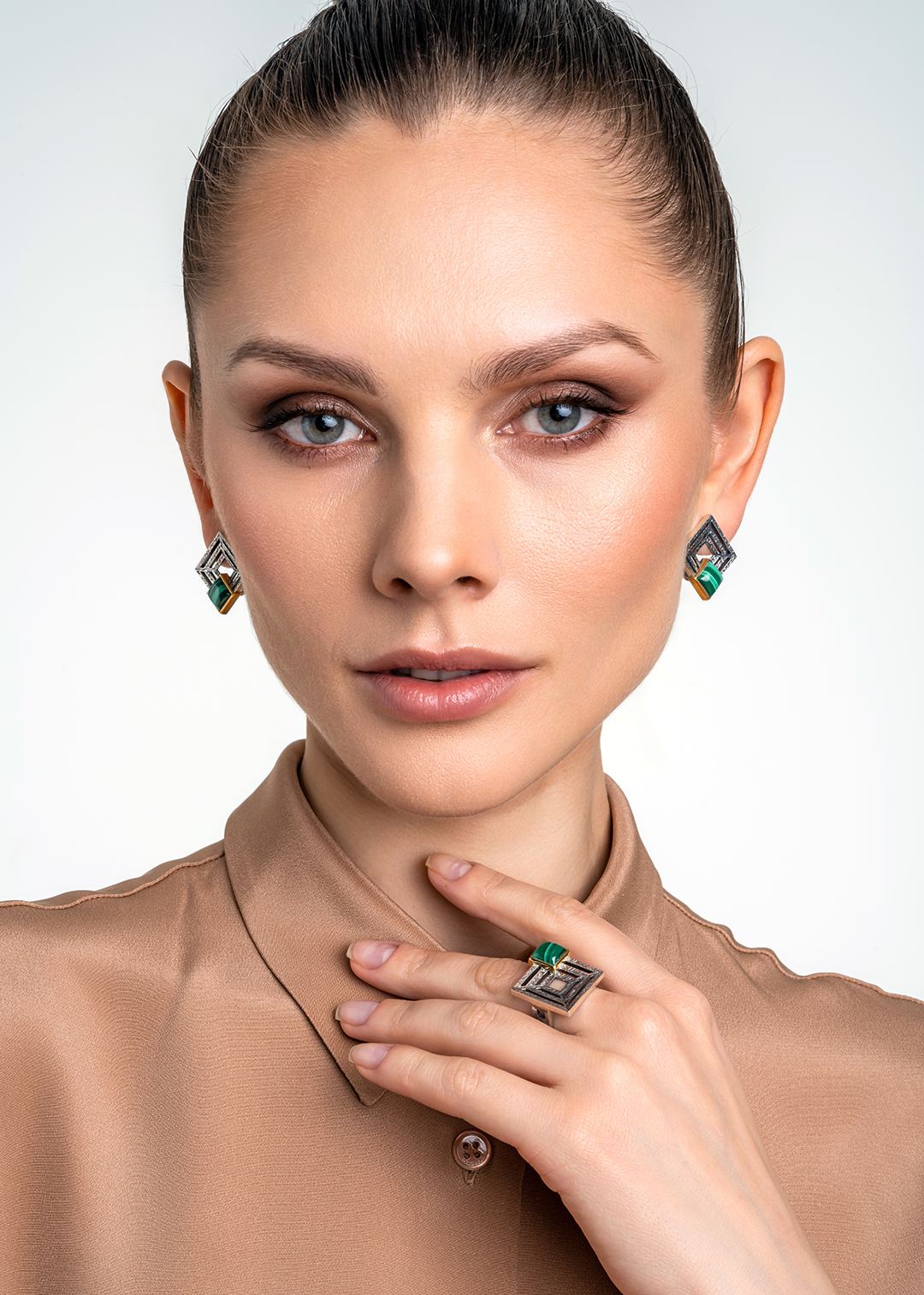 Серьги с малахитом из серебра | Ювелирные украшения Sarkissian - фото 18