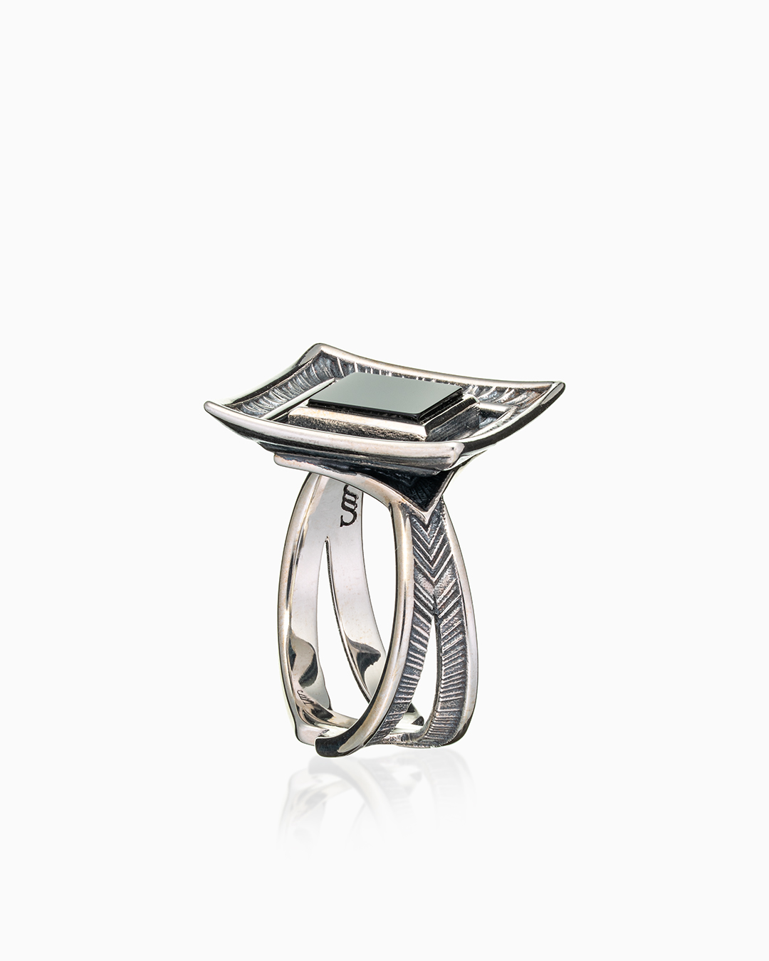 Кольцо из серебра с камнем оникс | Ювелирные украшения Sarkissian - фото 6