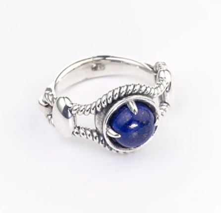 Кольцо из серебра с камнем лазурит | Ювелирные украшения Sarkissian - фото 4 d