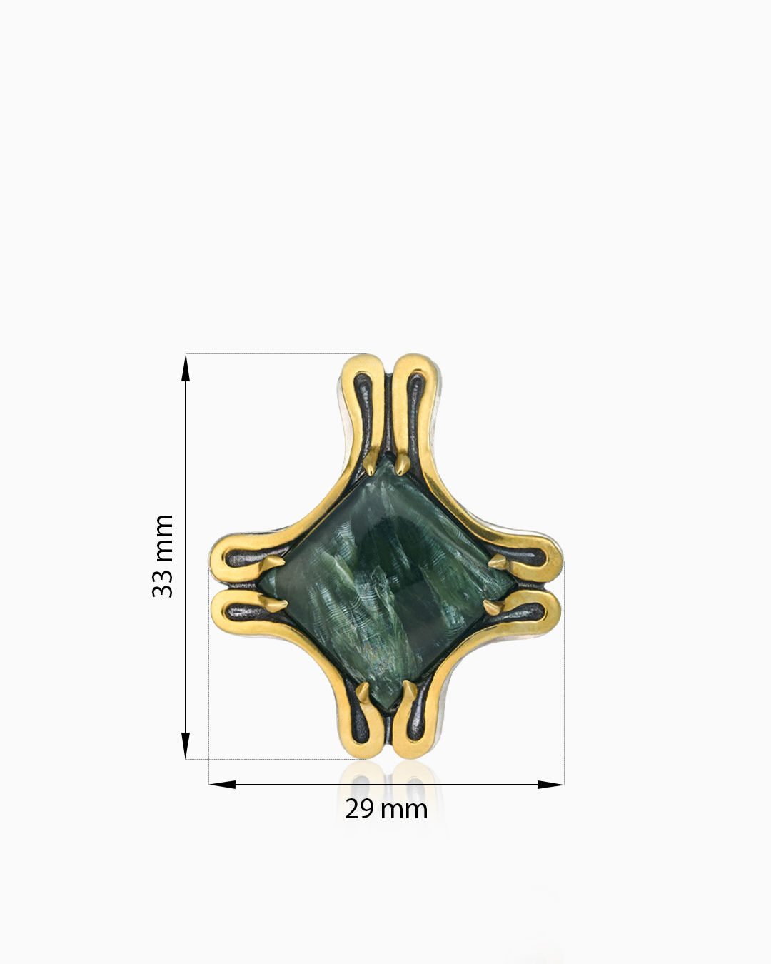 Серебряная подвеска «Серафинитовый Крест» | Ювелирные украшения Sarkissian - фото 12