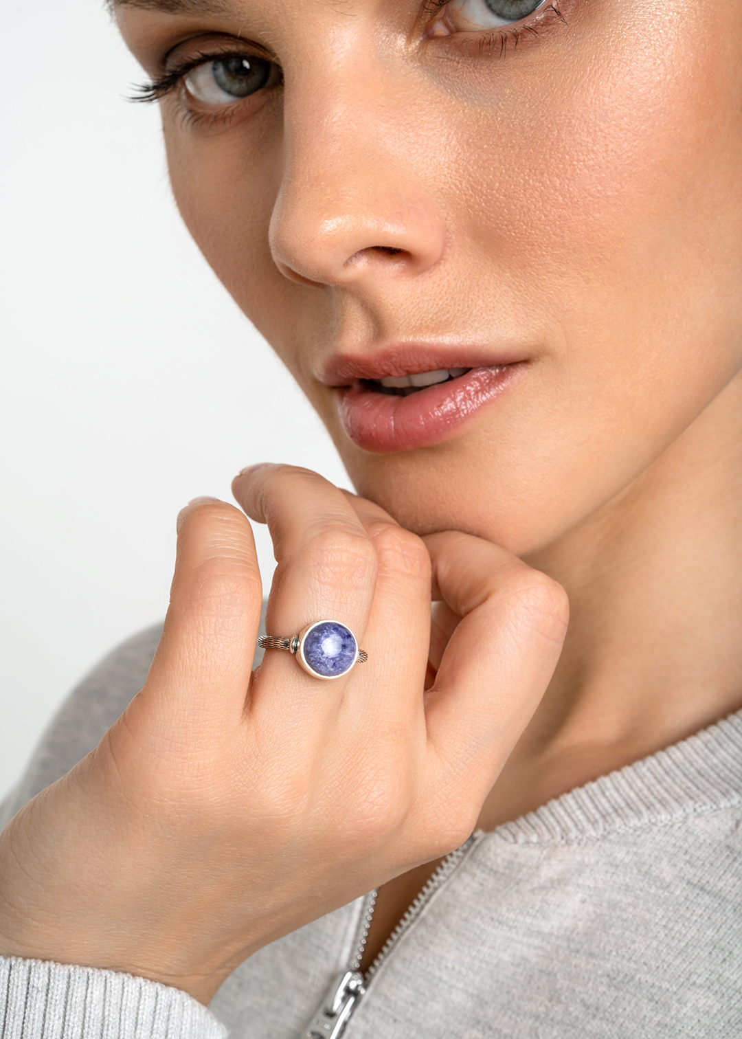 Cеребряное кольцо с чароитом | Ювелирные украшения Sarkissian - фото 12