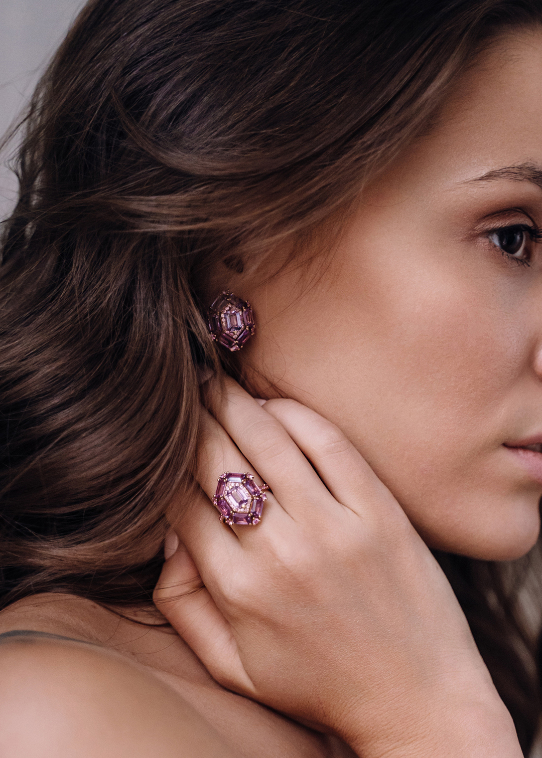 Кольцо с природными розовыми сапфирами | Ювелирные украшения Sarkissian - фото 19