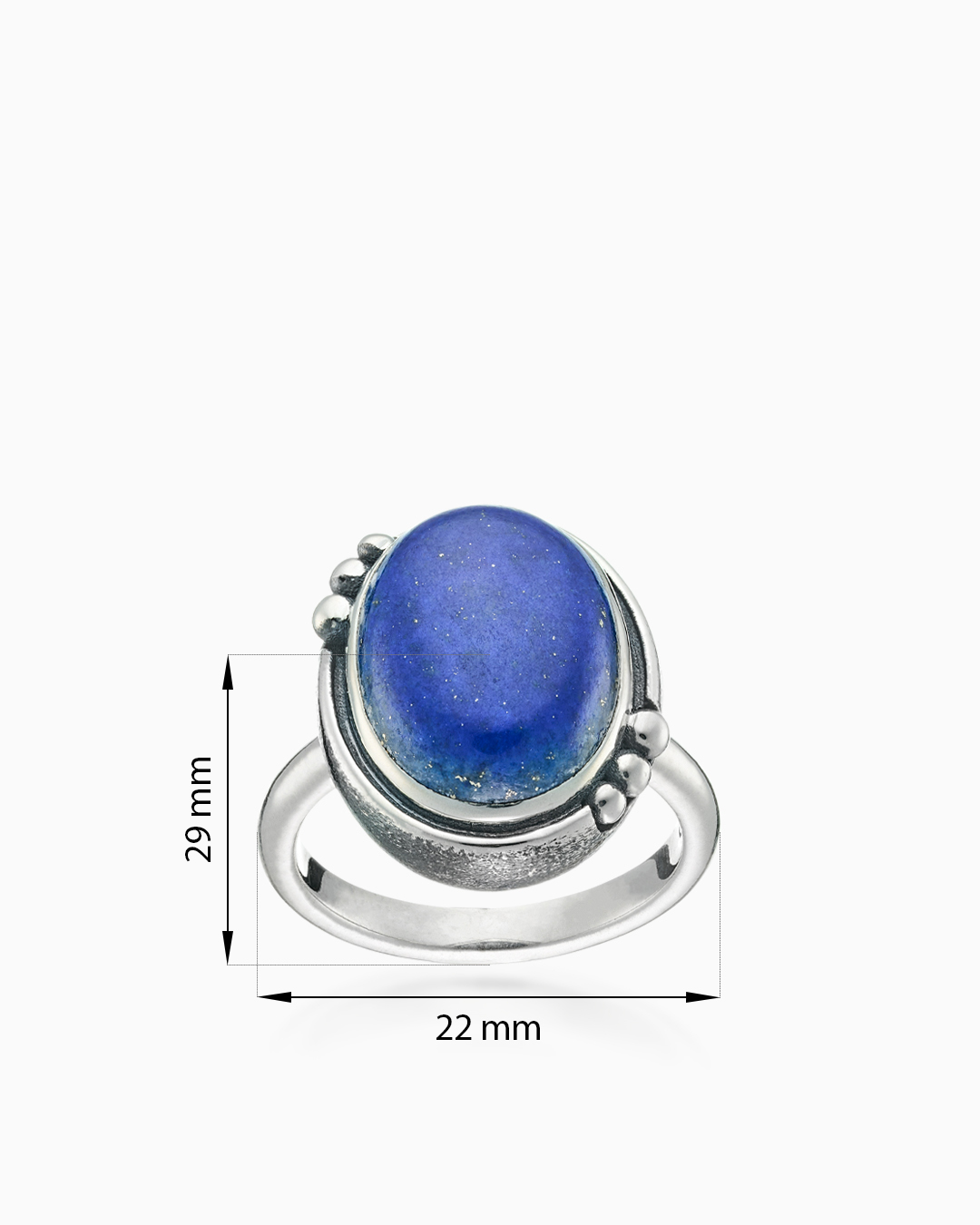 Кольцо из серебра с камнем лазурит | Ювелирные украшения Sarkissian - фото 8