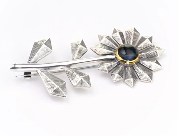 Брошь с петерситом | Ювелирные украшения Sarkissian - фото 2 d