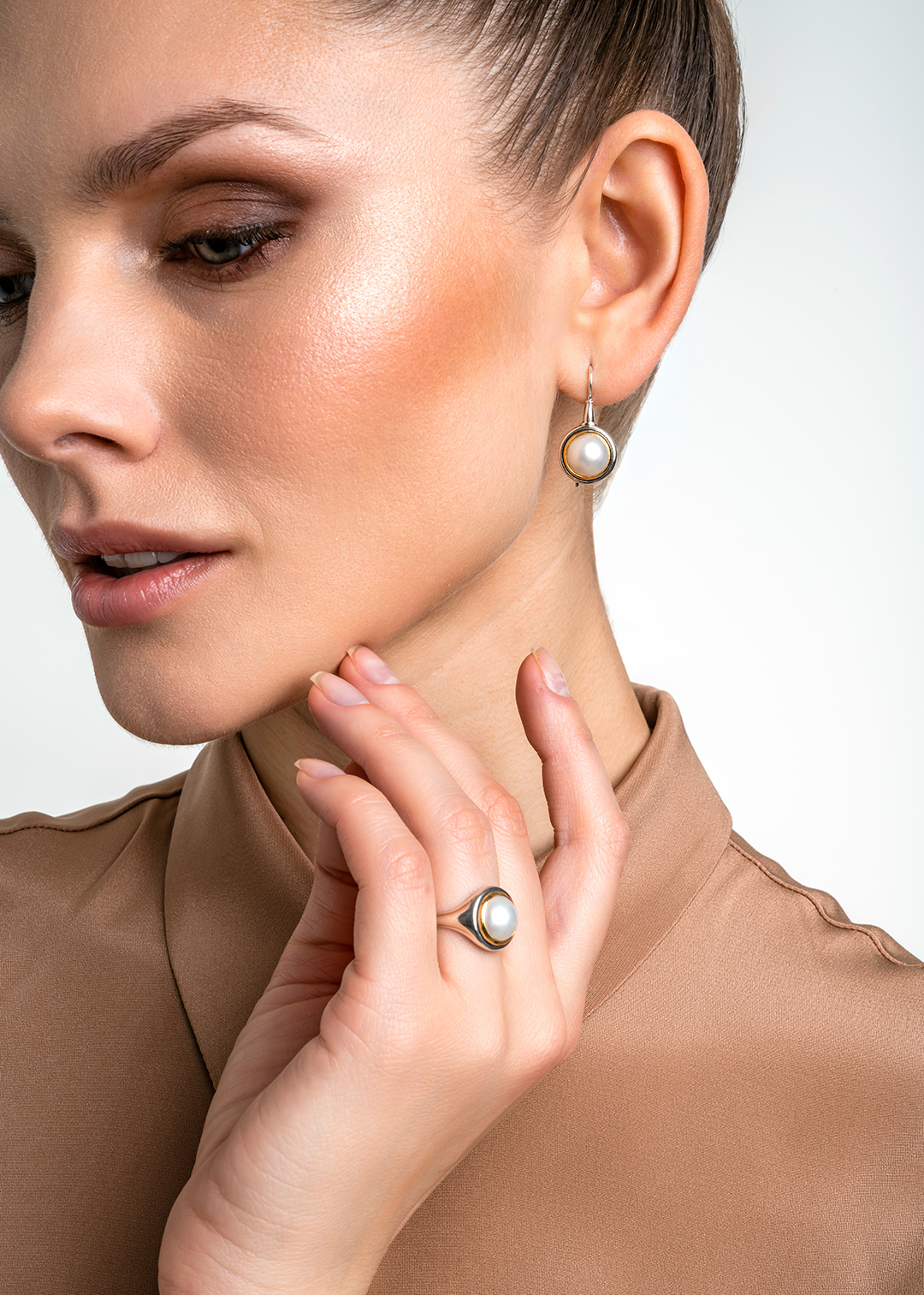 Серьги из серебра с камнем жемчуг | Ювелирные украшения Sarkissian - фото 14