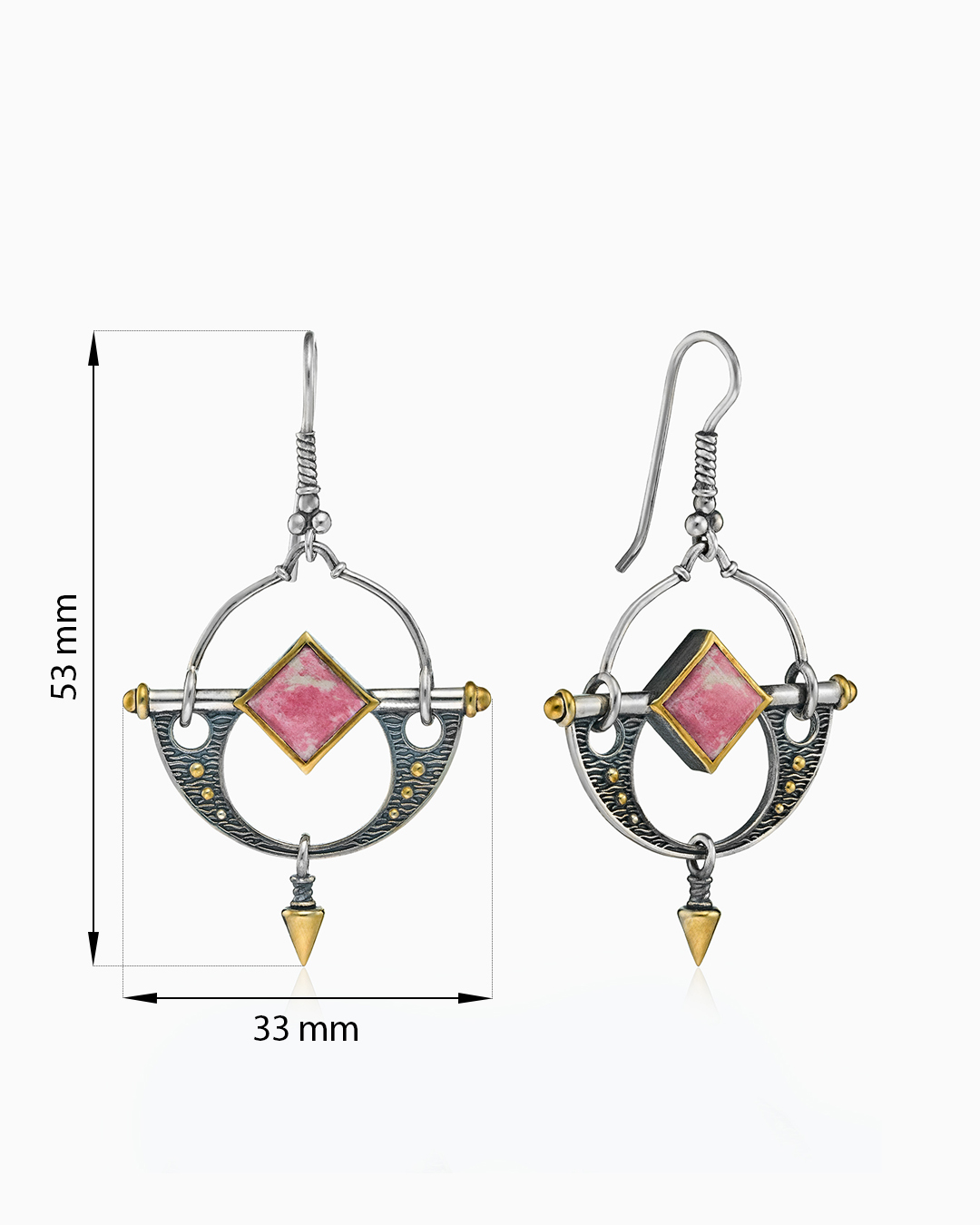 Серьги из серебра с камнем тулит | Ювелирные украшения Sarkissian - фото 4