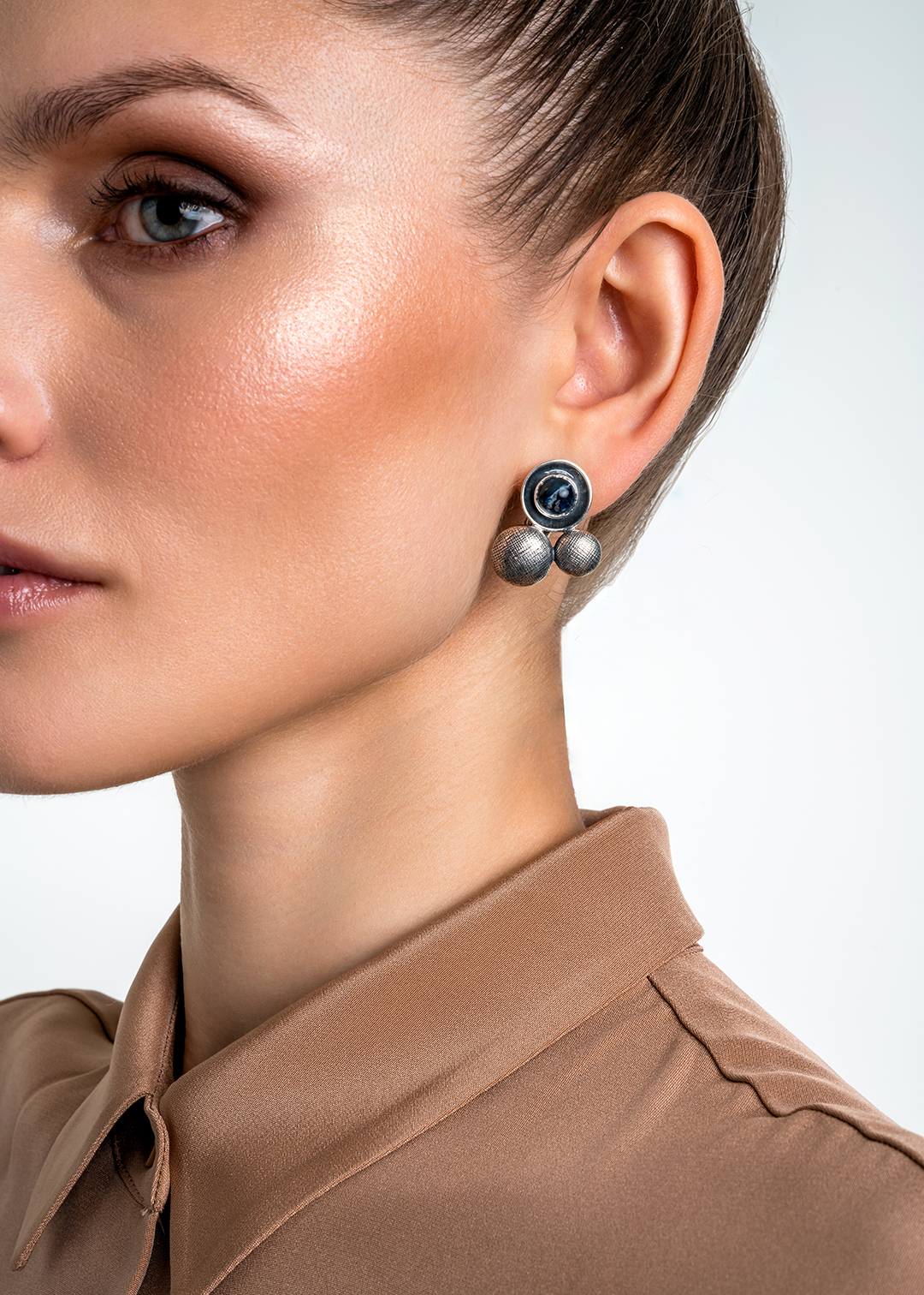 Серьги из серебра с камнем питерсит | Ювелирные украшения Sarkissian - фото 16