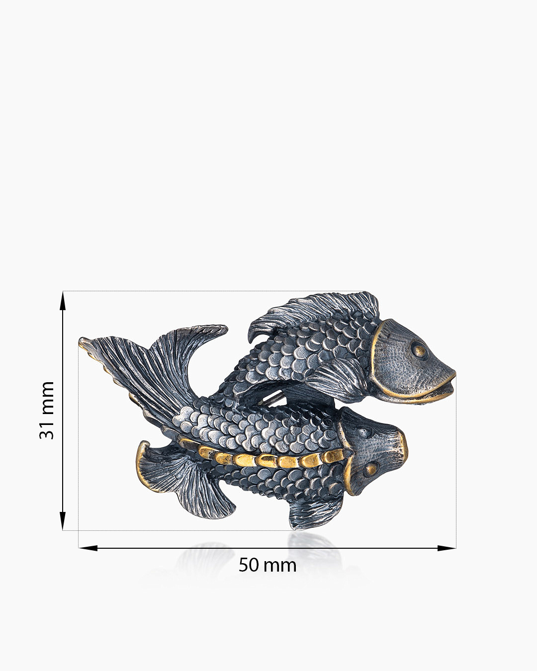 Серебряная брошь «Карпы» | Ювелирные украшения Sarkissian - фото 6