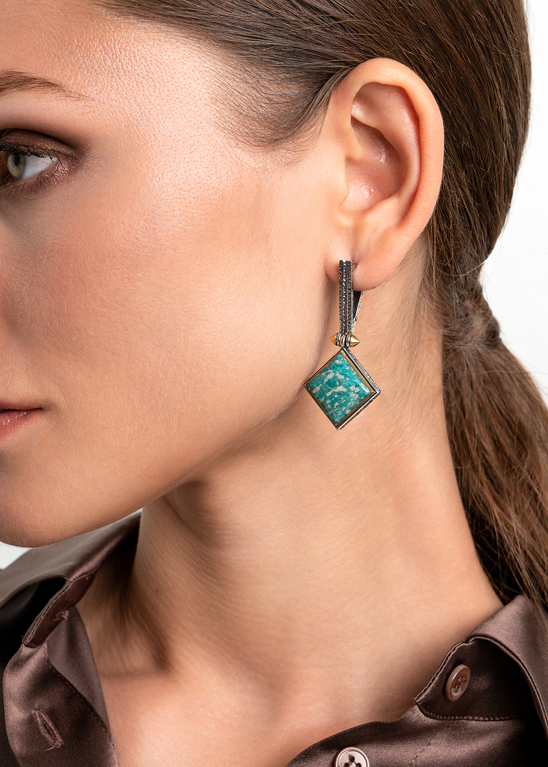 Серебряные серьги «Рассветный Лес» - фото 2