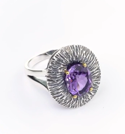 Серебряное кольцо «Пурпурный Салют» | Ювелирные украшения Sarkissian - фото 4 d