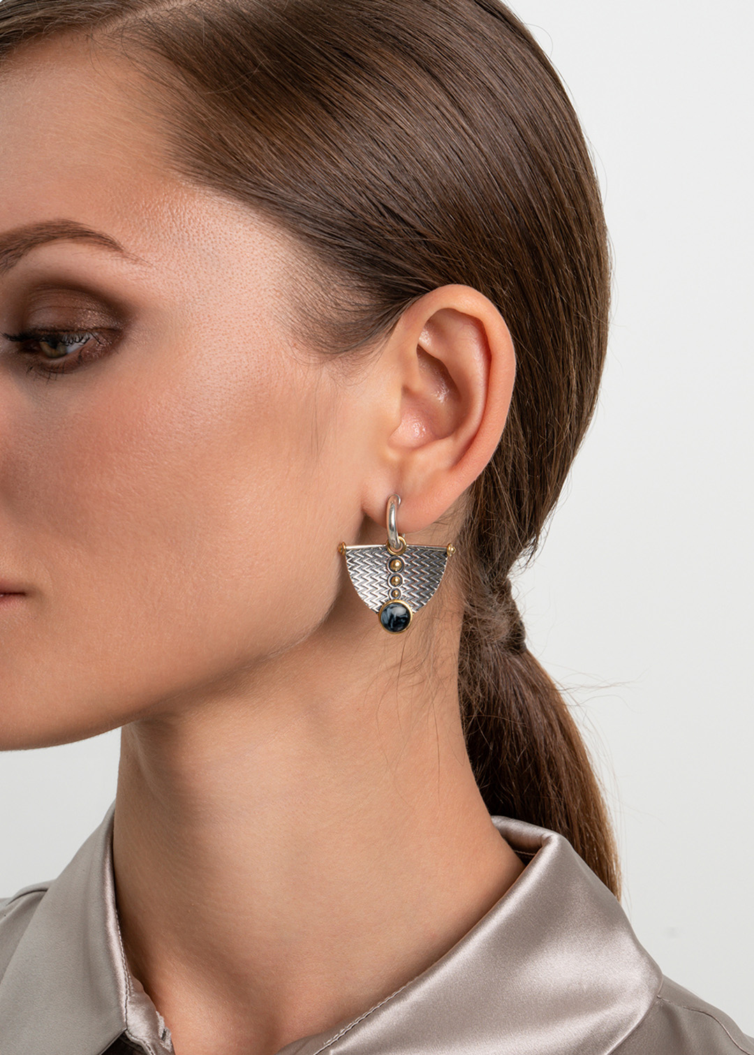 Серебряные серьги «Питерситовый Парус» - фото 2