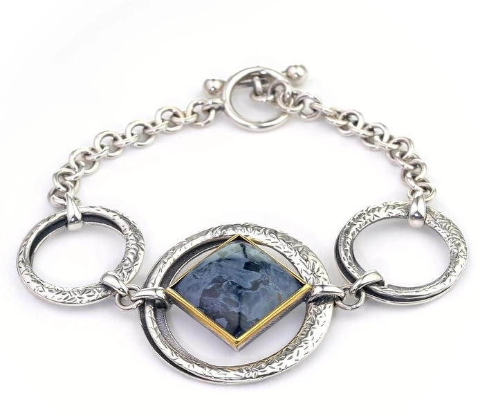 Браслет из серебра с камнем питерсит | Ювелирные украшения Sarkissian - фото 7 d