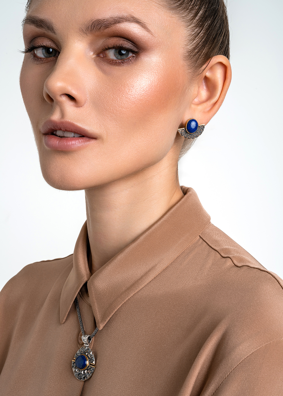 Серебряные серьги «Лазурный Веер» | Ювелирные украшения Sarkissian - фото 16