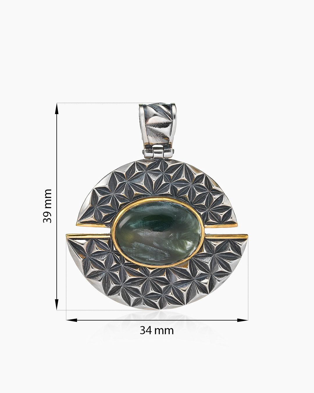 Серебряная подвеска «Серафинитовый Веер» | Ювелирные украшения Sarkissian - фото 10