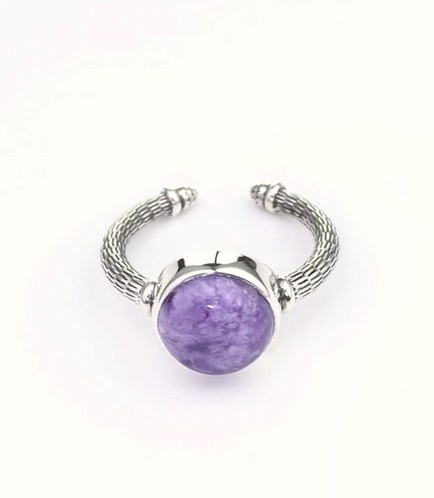 Cеребряное кольцо с чароитом | Ювелирные украшения Sarkissian - фото 10 d