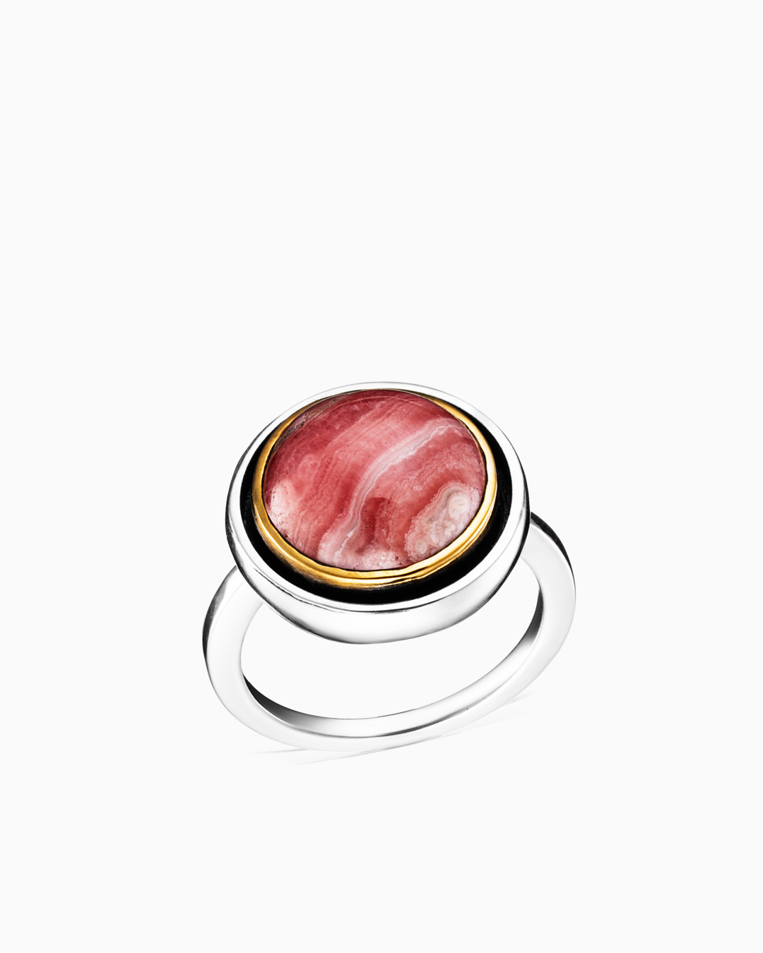 Серебряное кольцо «Родохрозитовые Чары» - фото 1