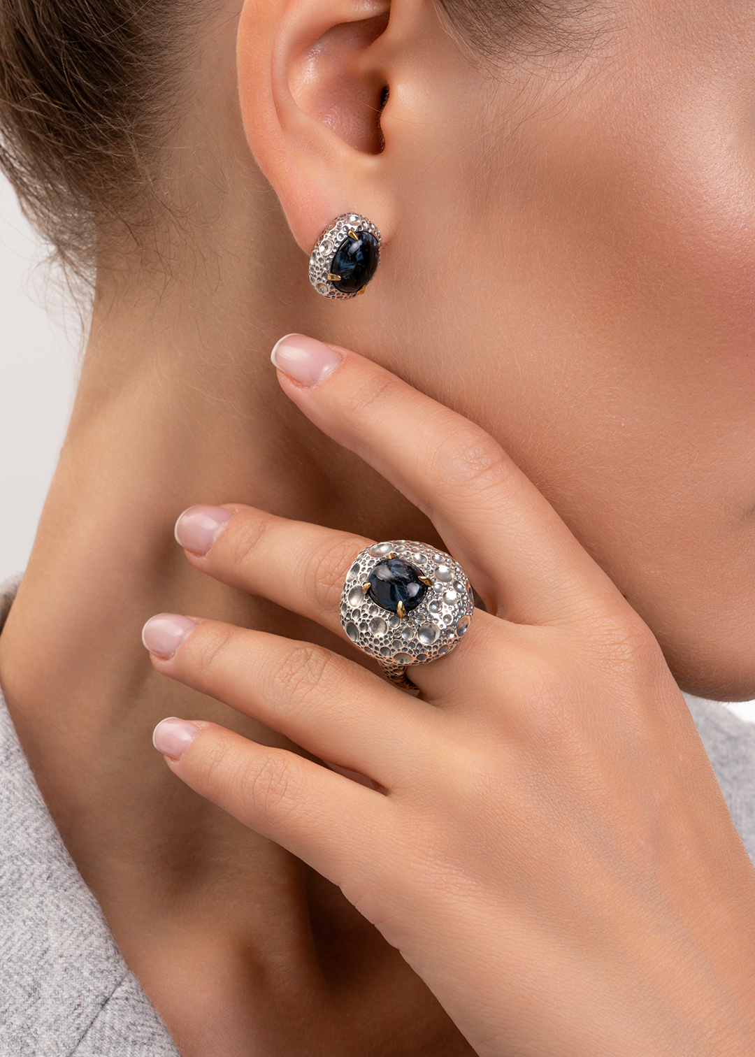 Серебряное кольцо «Лунный Сателлит» | Ювелирные украшения Sarkissian - фото 12