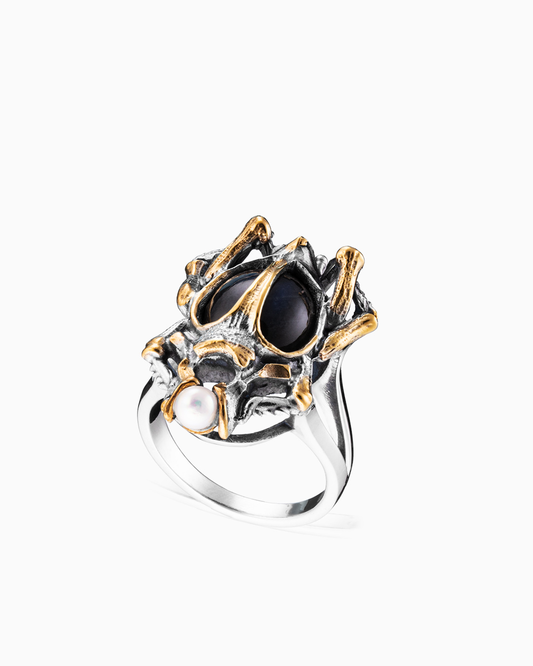 Серебряное кольцо «Скарабей» - фото 1