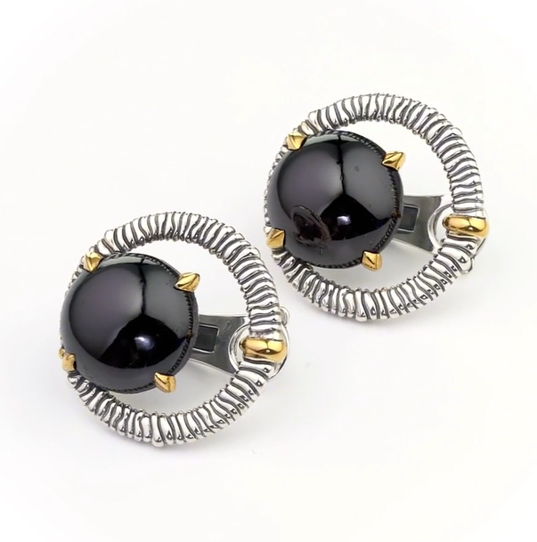 Серьги с гранатом из серебра | Ювелирные украшения Sarkissian - фото 6 d