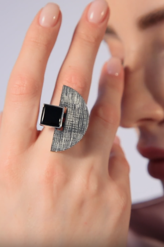 Серебряное кольцо «Супрематизм» | Ювелирные украшения Sarkissian - фото 7 d