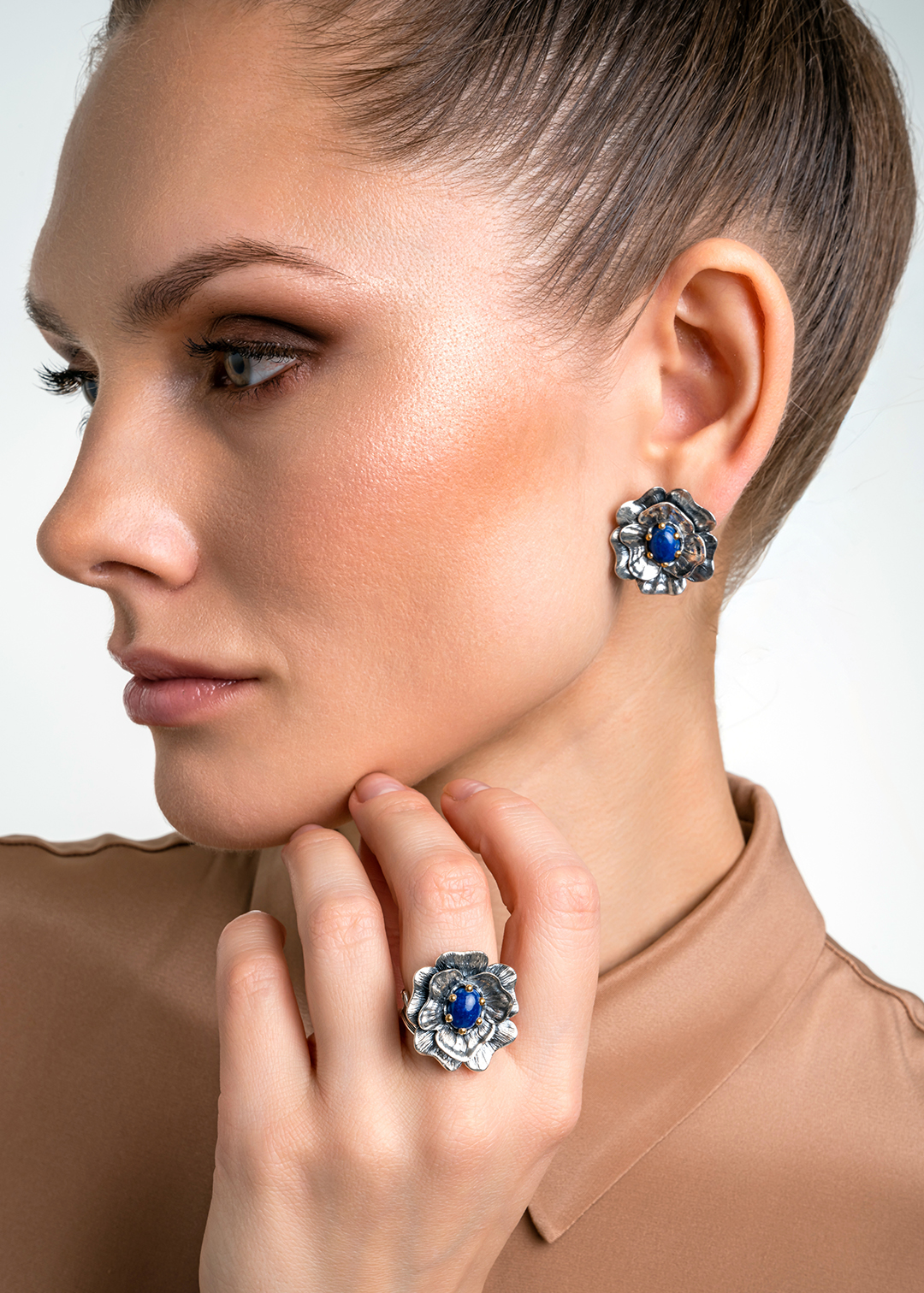 Серьги из серебра с камнем лазурит | Ювелирные украшения Sarkissian - фото 14