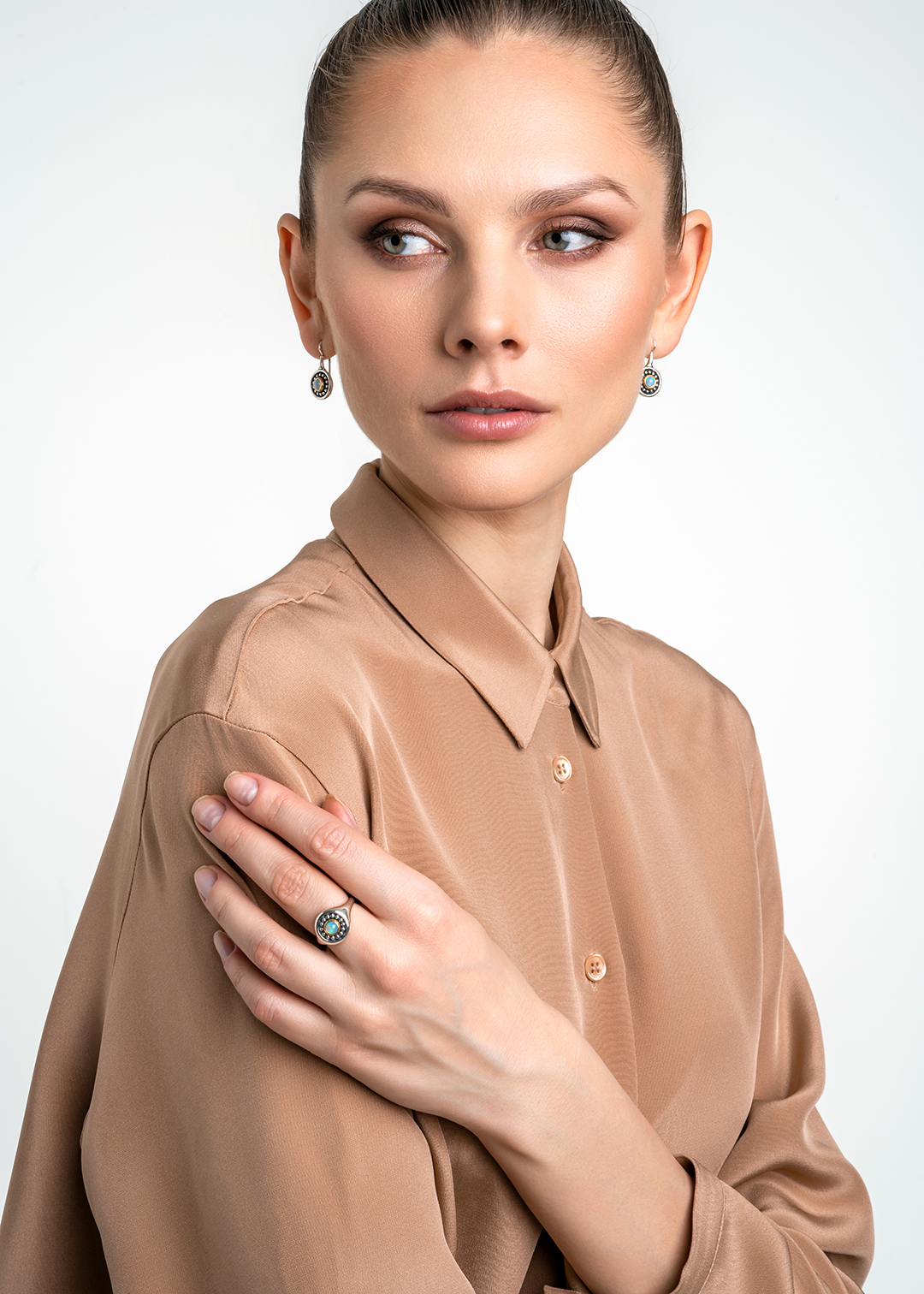 Кольцо из серебра с камнем опал | Ювелирные украшения Sarkissian - фото 17