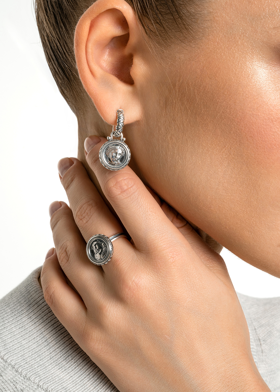 Серьги из серебра 925 пробы Богиня Анаит | Ювелирные украшения Sarkissian - фото 12