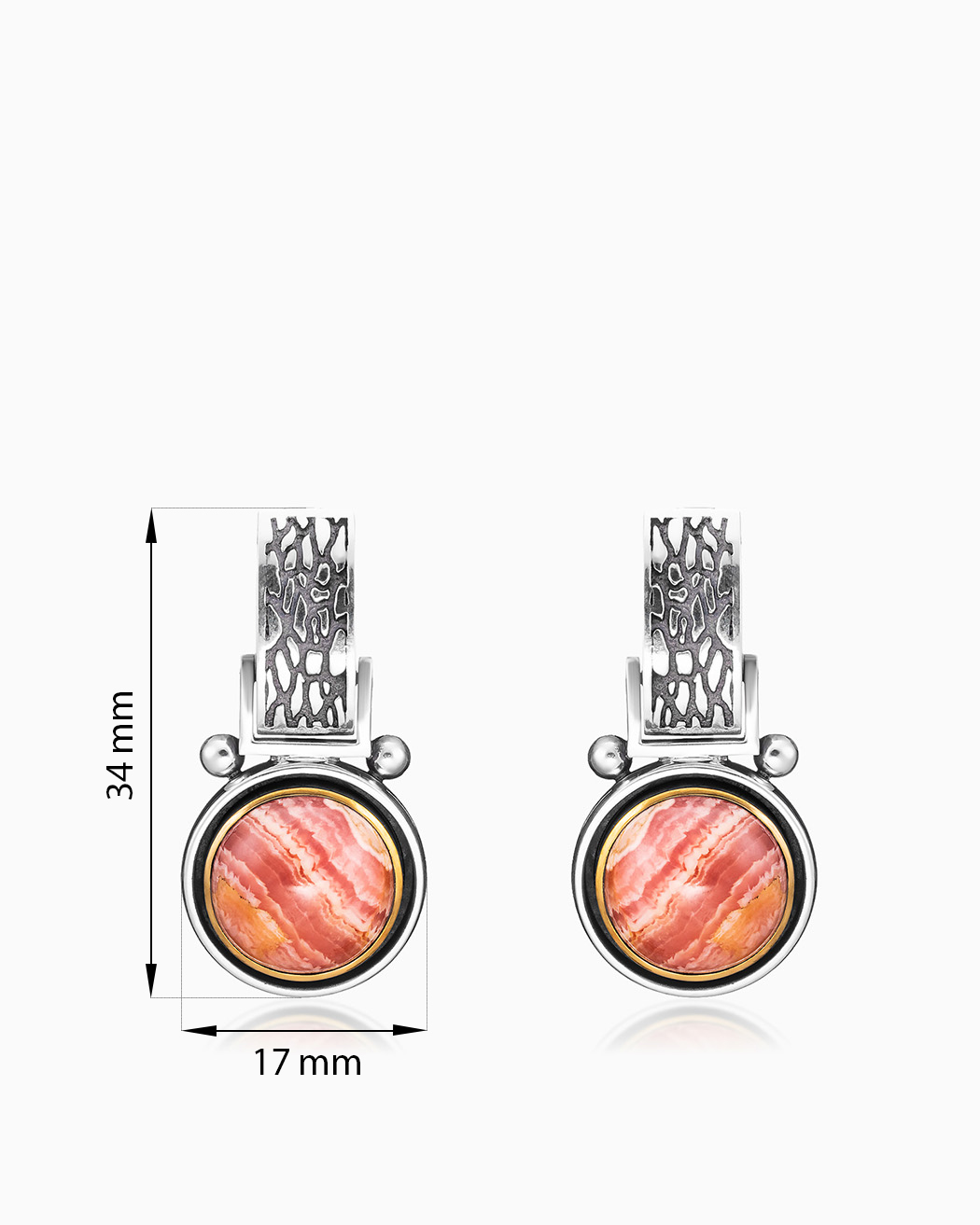 Серебряные серьги «Родохрозитовые Чары» | Ювелирные украшения Sarkissian - фото 10
