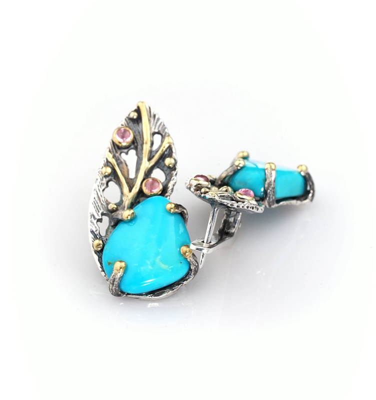 Серебряные серьги «Перо Жизни» | Ювелирные украшения Sarkissian - фото 3 d