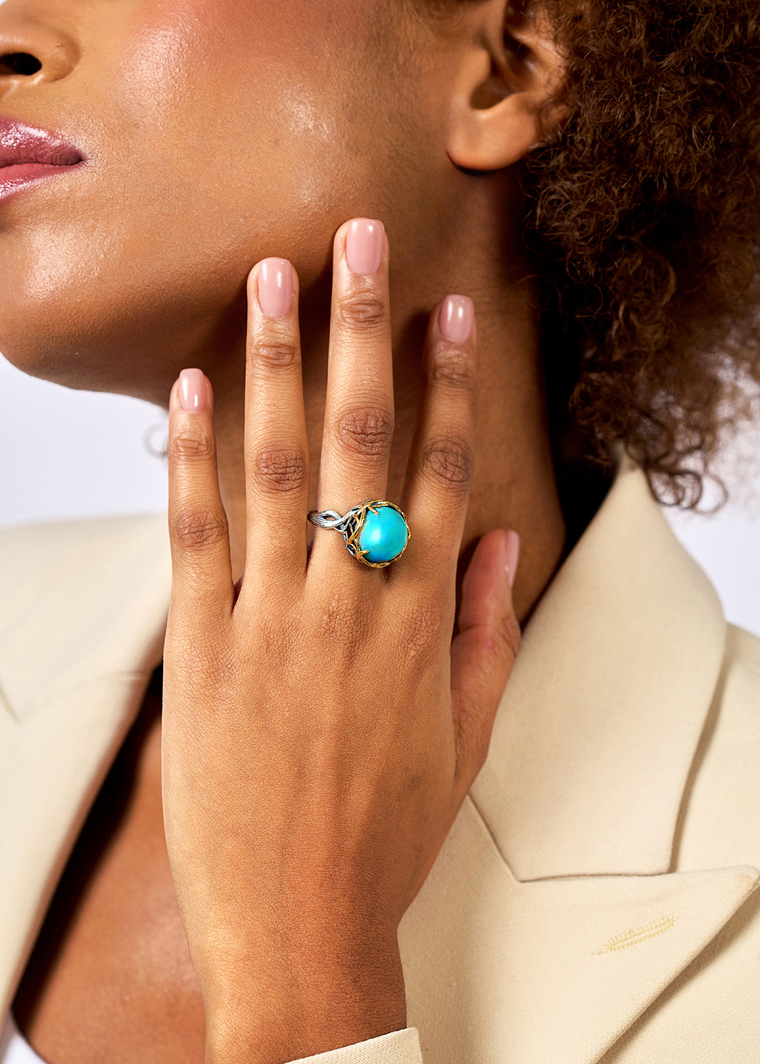 Серебряное кольцо «Бирюзовые Тропы» - фото 2