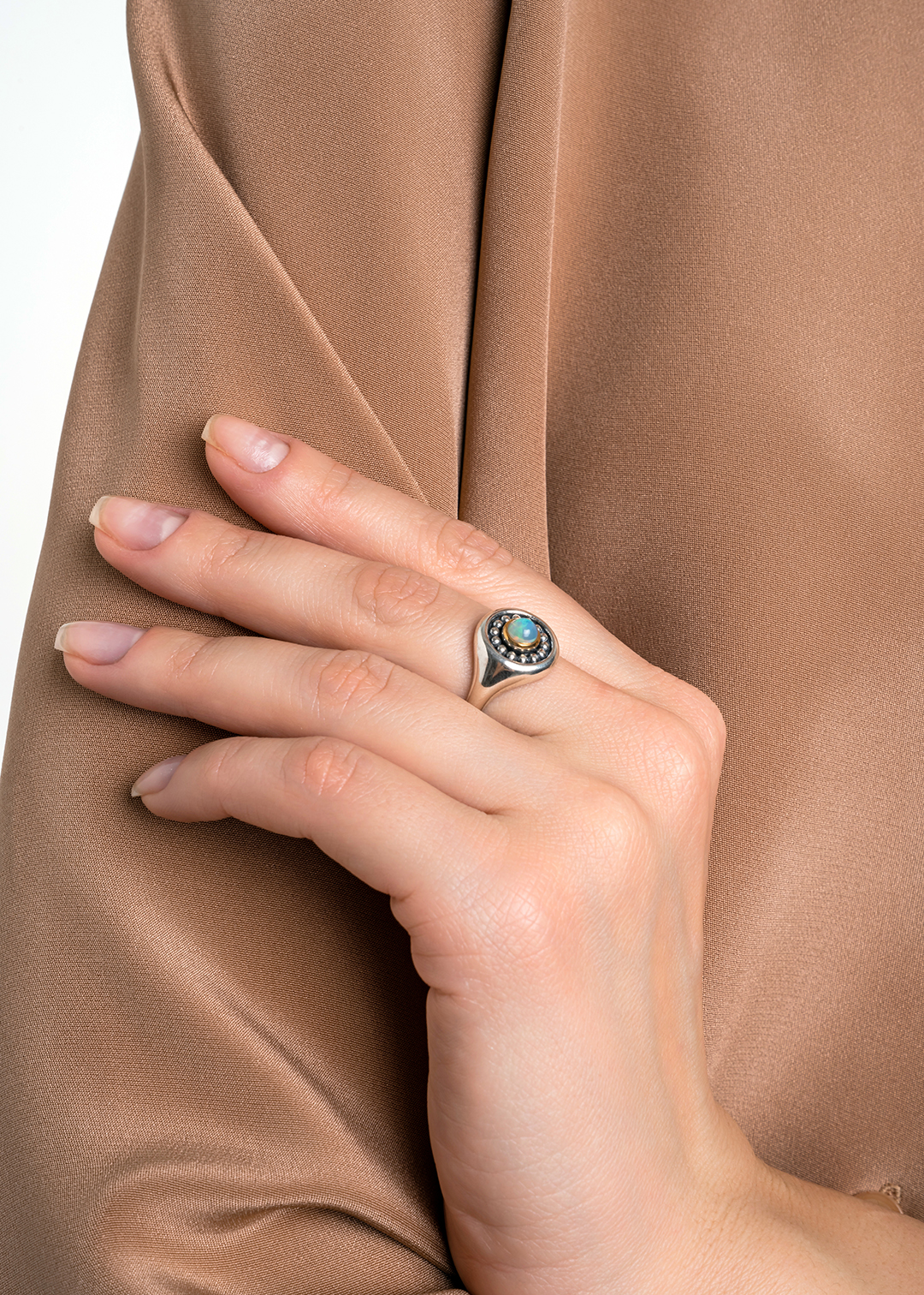 Кольцо из серебра с камнем опал | Ювелирные украшения Sarkissian - фото 16