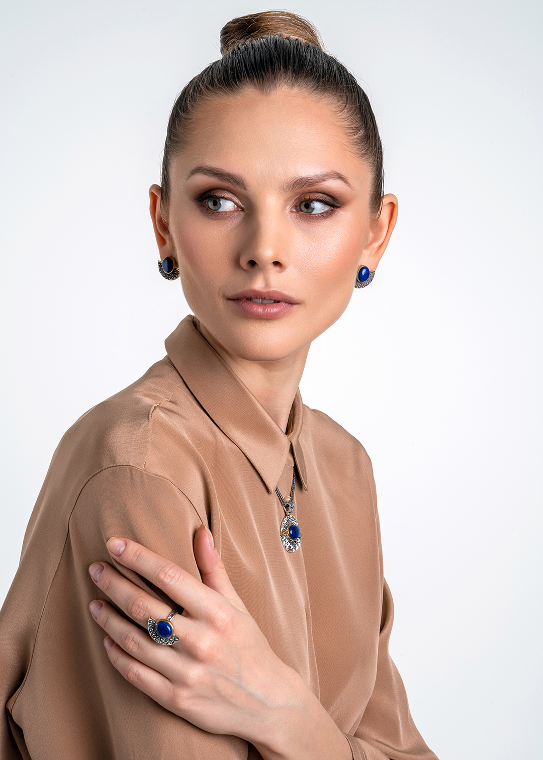 Серебряное кольцо «Лазурный Веер» | Ювелирные украшения Sarkissian - фото 19