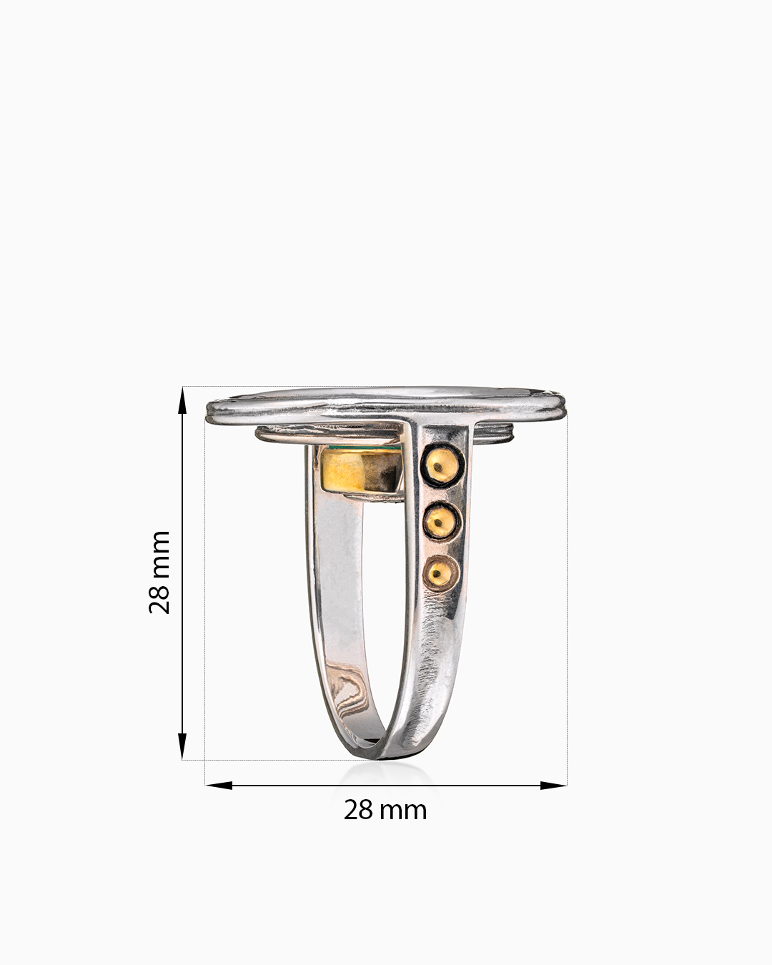 Кольцо из серебра с камнем малахит | Ювелирные украшения Sarkissian - фото 20