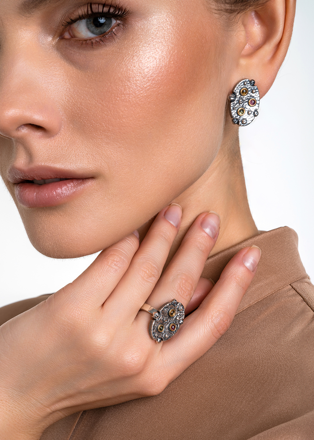 Серьги из серебра с камнем турмалин | Ювелирные украшения Sarkissian - фото 15