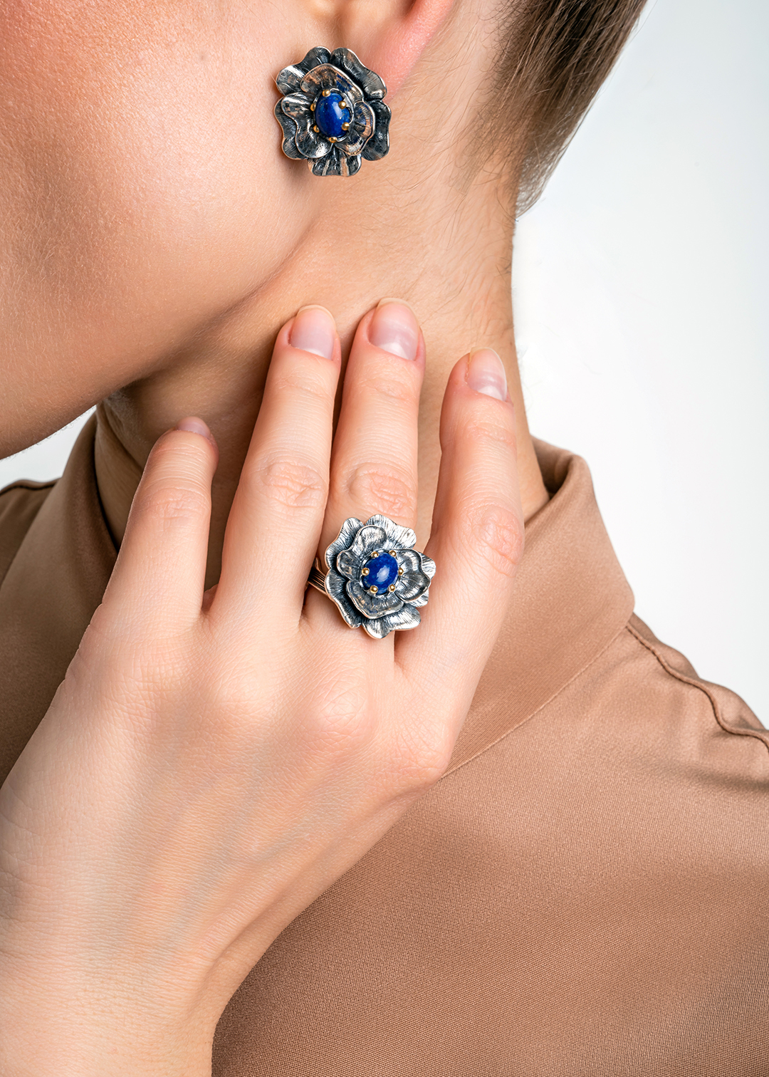 Кольцо из серебра с камнем лазурит | Ювелирные украшения Sarkissian - фото 17