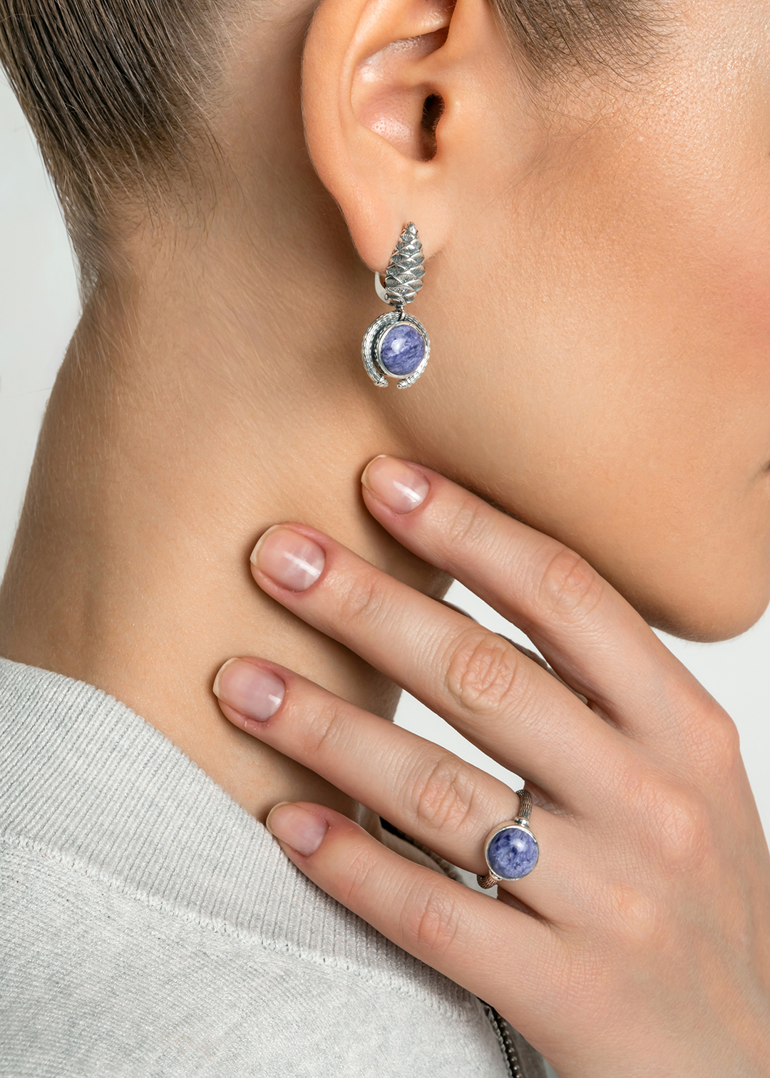 Cеребряное кольцо с чароитом | Ювелирные украшения Sarkissian - фото 11